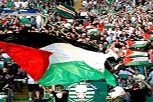حمایت جالب هواداران سلتیک از فلسطین مقابل نماینده اسرائیل + فیلم