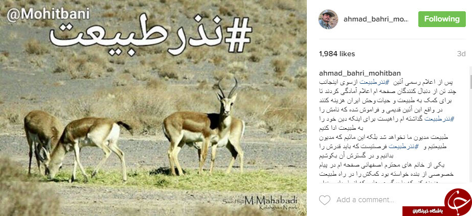 هشتگ نذر طبیعت
