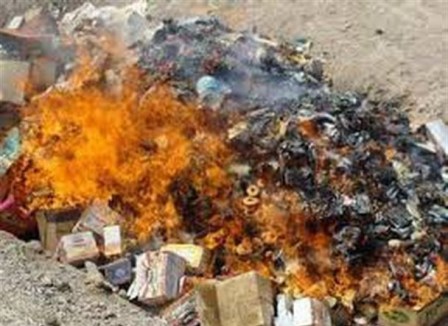 معدوم سازی 108 کیلوگرم کالباس وسوسیس