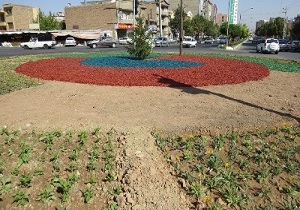استفاده از مالچ های چوبی درپارکهای ارومیه
