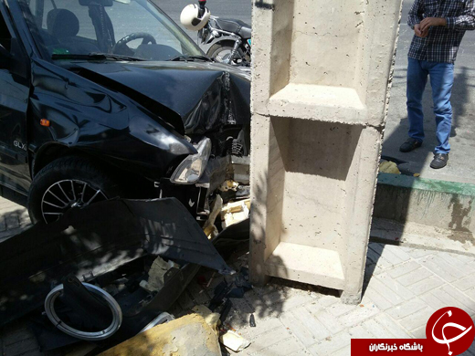 سرعت بالا کار دست خانم راننده داد + تصاویر