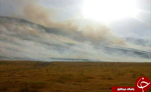 حریق گسترده در رشته کوه راسوند شازند +عکس