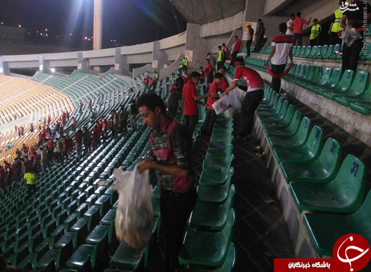 عکس/ حركت زيبای هواداران پرسپوليس پس از پایان بازی