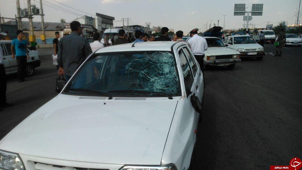 عابر پیاده در برخورد با پراید جان داد