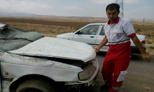 واژگونی خودرو پژو پارس در جاده قوچان به فاروج+ تصویر