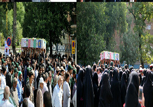 تشییع پیکر دوشهید در نیشابور