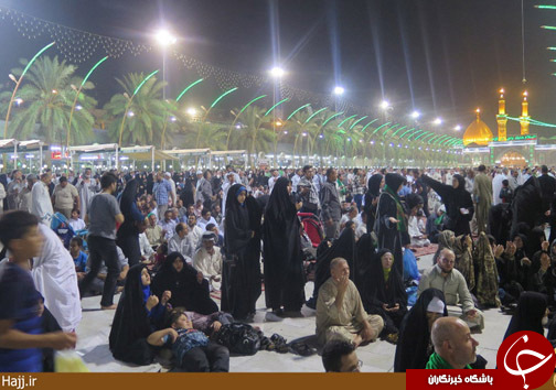 عکس/ بين الحرمين در شب زيارتي امام حسين(ع)