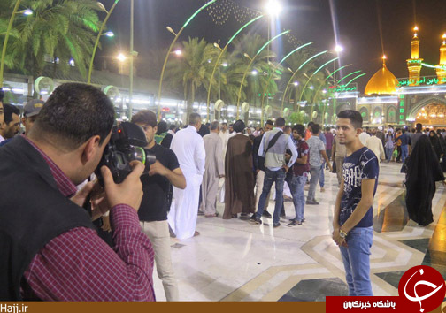 عکس/ بين الحرمين در شب زيارتي امام حسين(ع)
