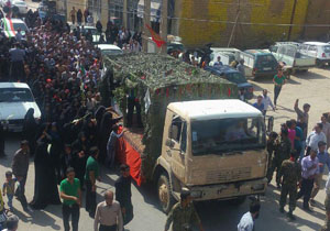 پیکر شهید گمنام در نصرآباد یزد تشییع شد + تصاویر