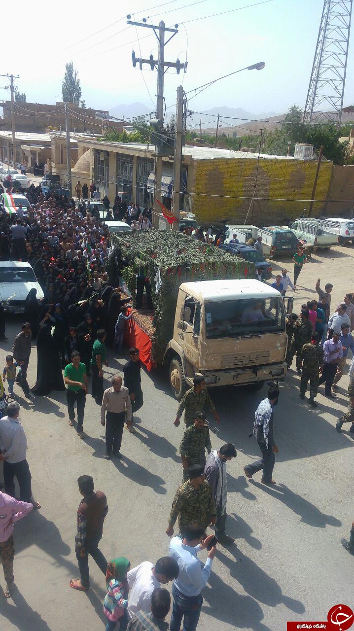 پیکر شهید گمنام در نصرآباد یزد تشییع شد + تصاویر