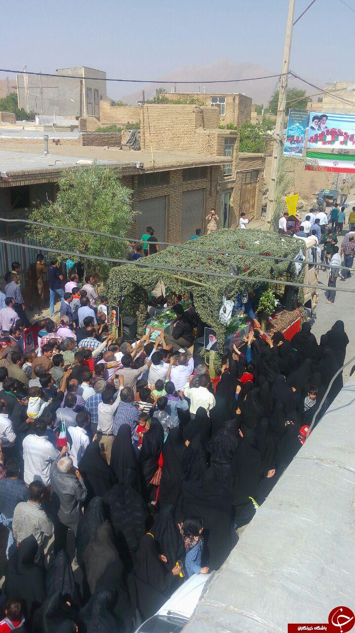 پیکر شهید گمنام در نصرآباد یزد تشییع شد + تصاویر