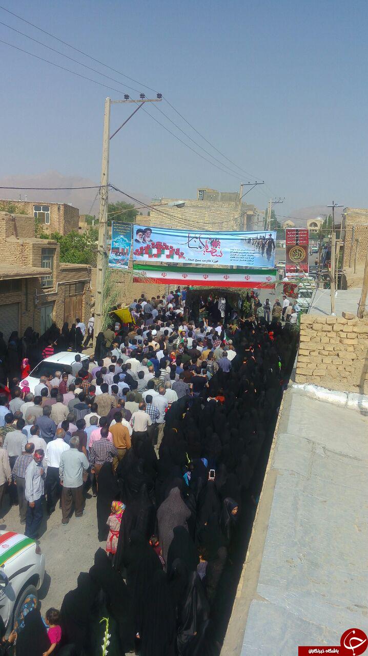 پیکر شهید گمنام در نصرآباد یزد تشییع شد + تصاویر