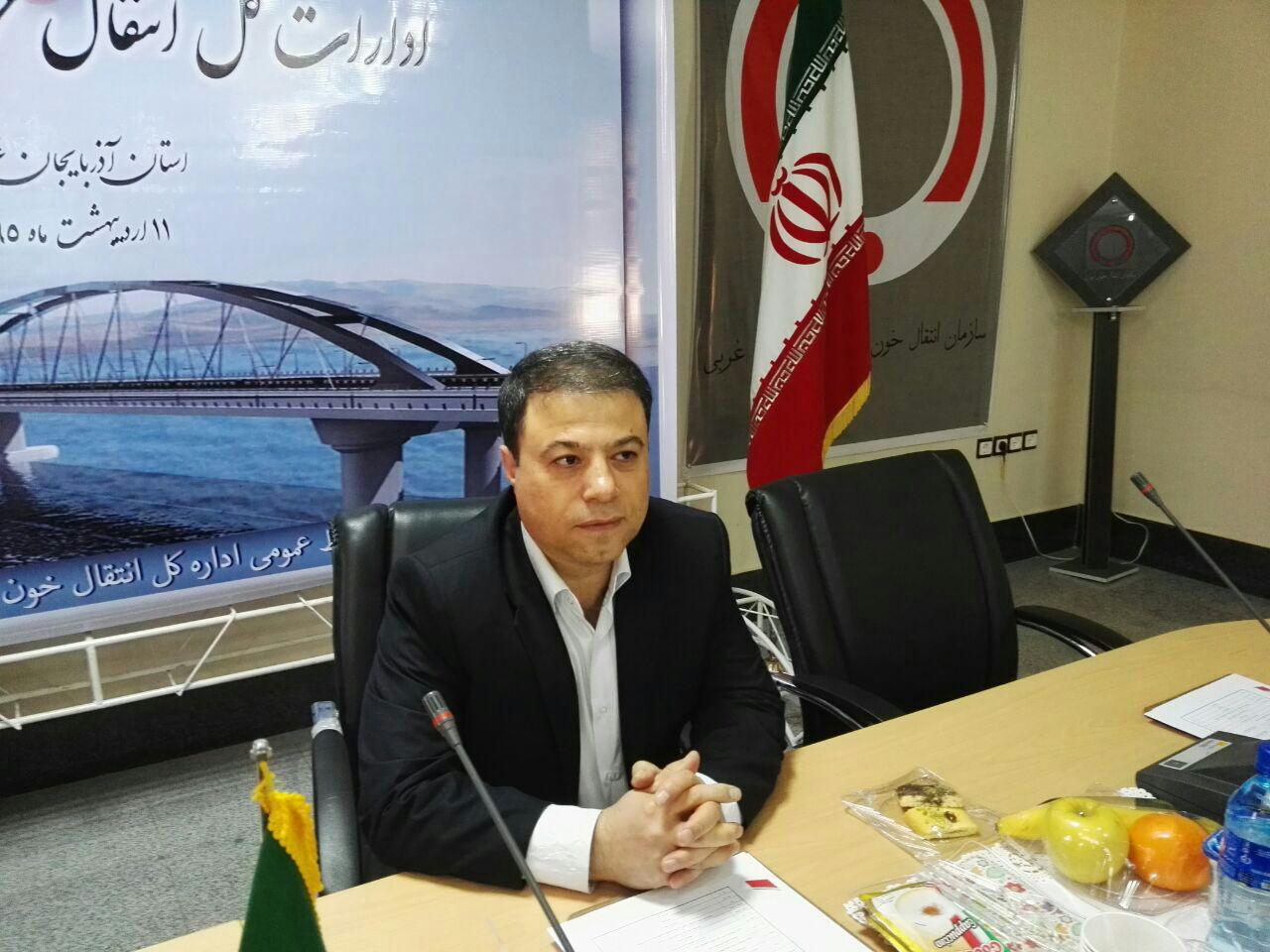 انتخاب پايگاه انتقال خون شهرستان خوي ،به عنوان پايلوت شمال استان