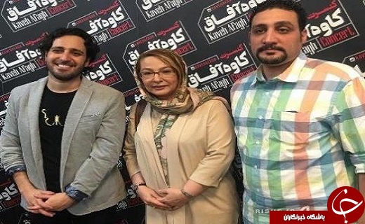 خانم بازیگر ایرانی همراه همسر آمریکایی اش در کنسرت + عکس