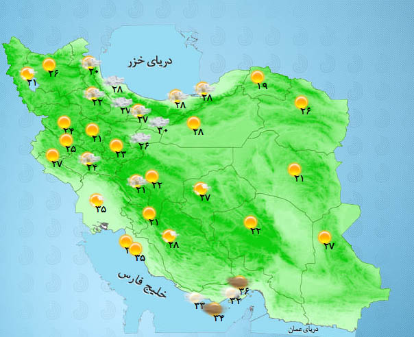 سواحل دریای خزر خنک خواهد شد
