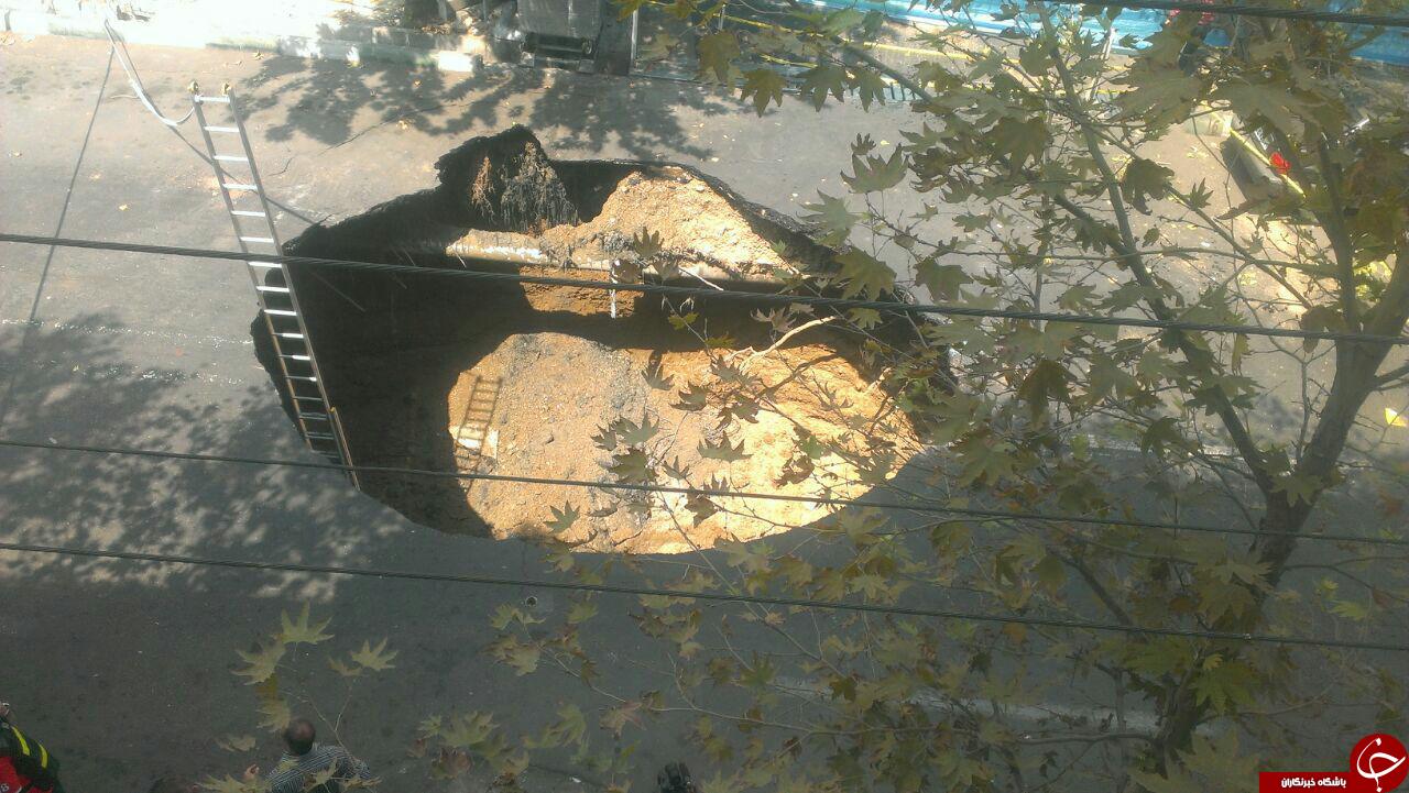 فیلم دیده نشده از حادثه نشست زمین در تهران!