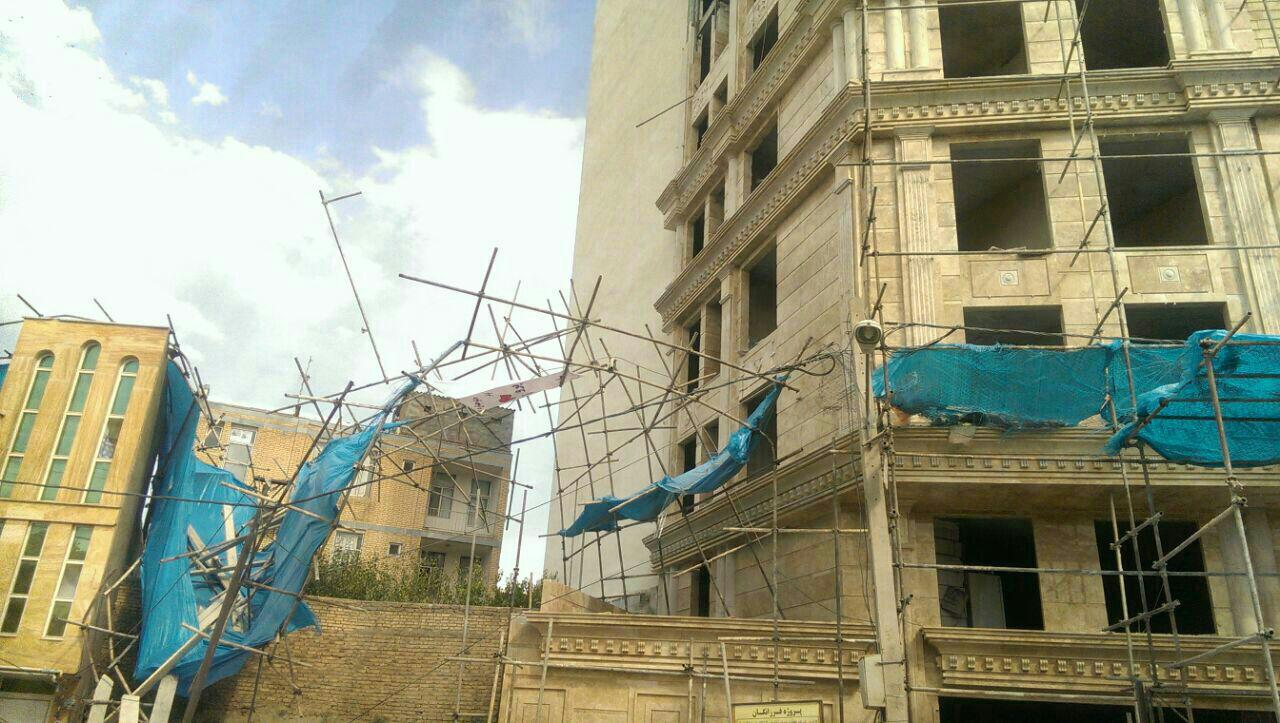 سقوط داربست حادثه آفرید