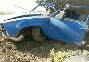 مصدوم شدن یک تن بر اثر واژگونی خودرو
