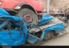دو کشته بر اثر برخورد نیسان و تریلر در همدان