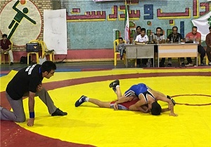 پایان رقابت های کشتی در بسطام