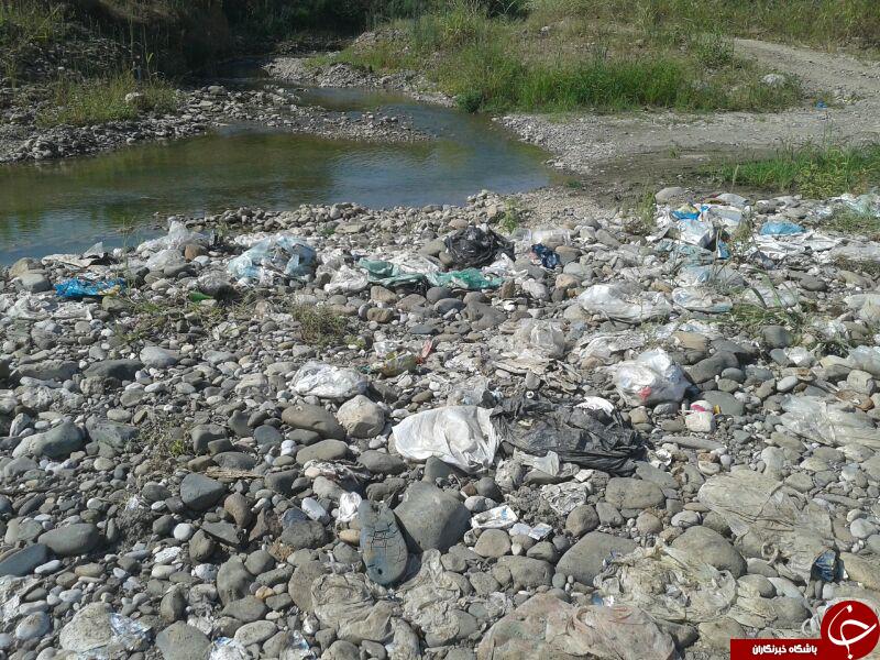 دپوی زباله&zwnj;ها در کنار رودخانه رحیم&zwnj;آباد + تصاویر