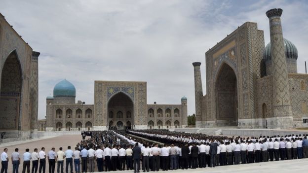 مراسم خاکسپاری رئیس&zwnj;جمهور ازبکستان در سمرقند
