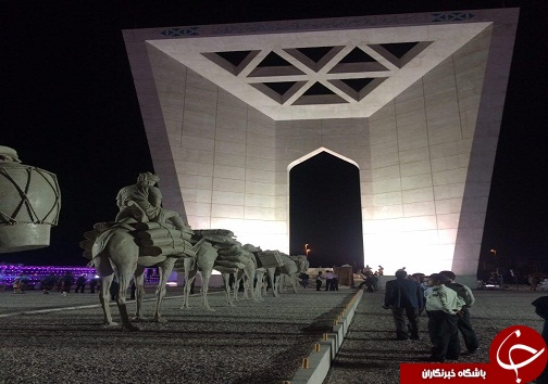 المان کاروان جاده ابریشم در قزوین رونمایی شد
