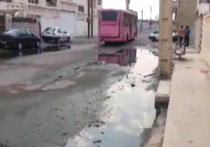 فاضلاب و زباله میهمان خیابان‌های اهواز + فیلم