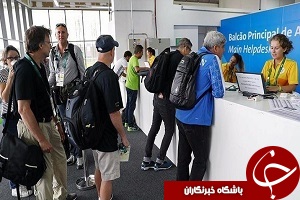خبرنگاران در صف ورود به دهکده پاراالمپیک ریو 2016 + فیلم