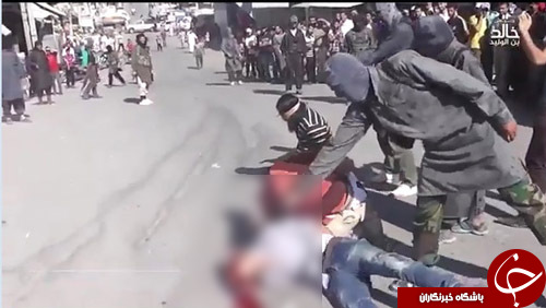 نمایش کشتار وسیع مردم سوریه به دست گروه تروریستی خالدبن ولید(تصاویر18+)