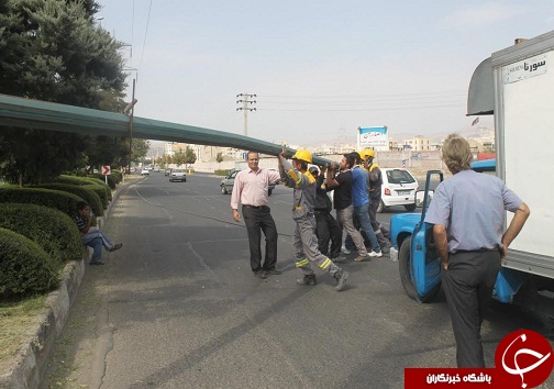 زور آزمایی پراید با تیر برق