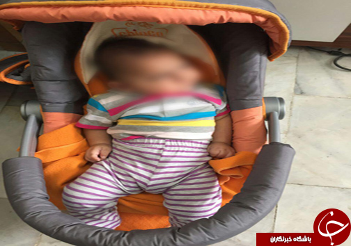 رها کردن کودک 6 ماهه در پارک + تصاویر