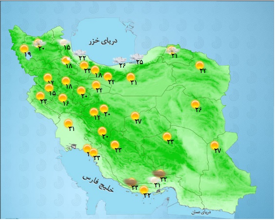 شرایط ناپایدار جوی برروی دریای خزر