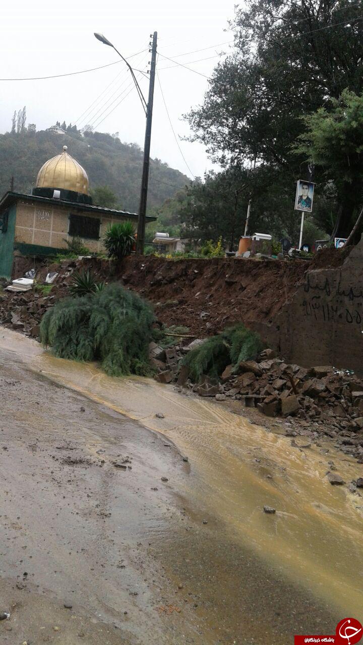 سیل قبرستان رامسر را زیرورو کرد! + تصاویر