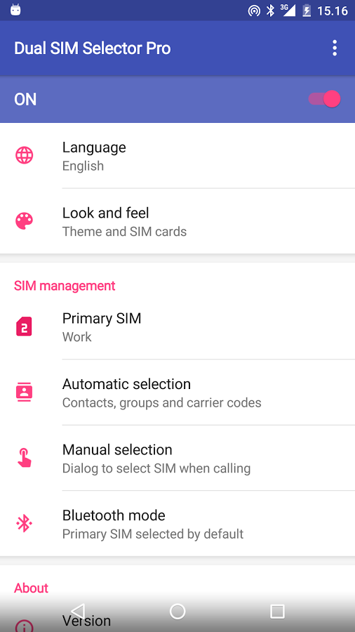 برنامه مدیریت گوشی های دو سیم کارت Dual SIM Selector