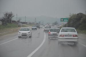 بارش باران و بسته شدن محور ارتباطی گرگان به کردکوی