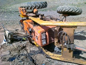 یک کشته دراثر واژگونی تراکتور در مراغه