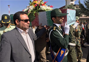 تشییع پیکر 2 شهید گمنام در شهر یاسوج