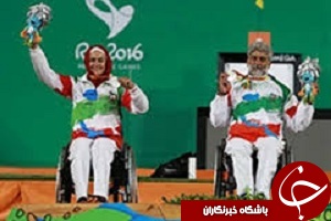مراسم اهدای مدال نقره نعمتی و رنجبر در تیر و کمان + فیلم