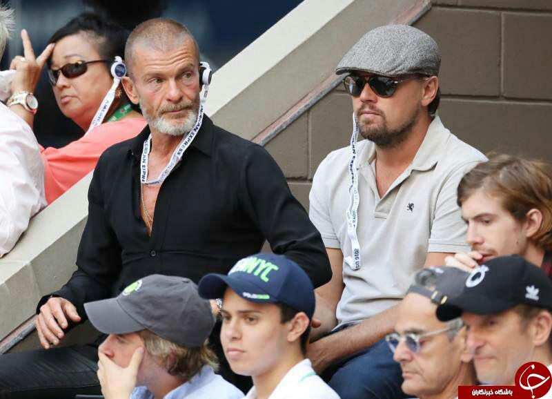 لئوناردو دی کاپریو تماشاگر فینال تنیس آمریکا+عکس