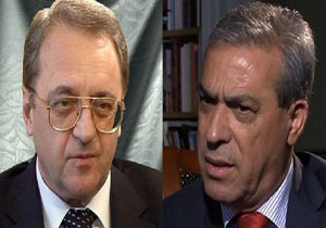 دیدار بوگدانف و سفیر فلسطین در روسیه