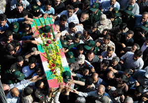تصاویری از تشییع پیکر شهید احمد غلامی در شهرری
