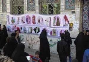 برپایی نمایشگاه خیابانی کاریکاتور با موضوع جنایات آل سعود