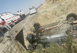 یک مصدوم در حادثه سقوط  پژو