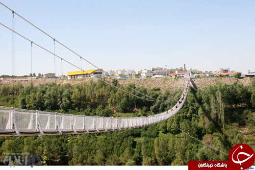 عکس/ مرتفع ترین پل معلق خاورمیانه در اردبیل