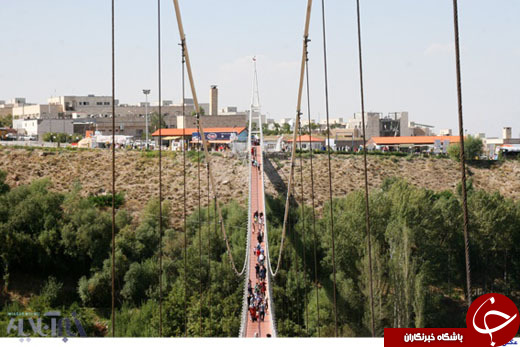 عکس/ مرتفع ترین پل معلق خاورمیانه در اردبیل