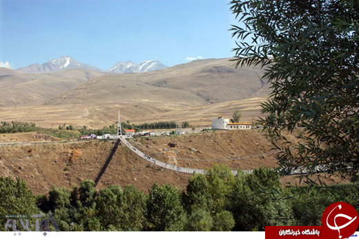 عکس/ مرتفع ترین پل معلق خاورمیانه در اردبیل