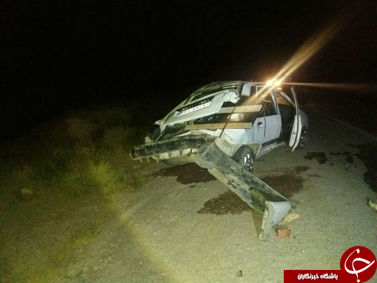 نجات معجزه آسایی سرنشینان پراید بعد از واژگونی +تصاویر