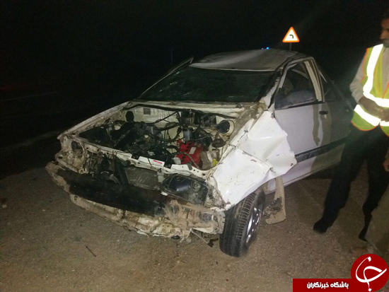 نجات معجزه آسایی سرنشینان پراید بعد از واژگونی +تصاویر
