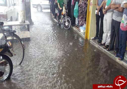 آبگرفتگی معابر اکنون در بابل + تصاویر